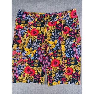 Shredly Womens Floral Mountain Bike Shorts Multi Color MTB Cargo Pockets Size 18